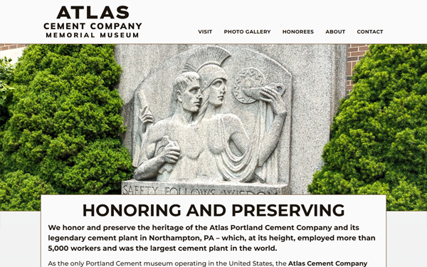 atlascementmuseum.org desktop screenshot